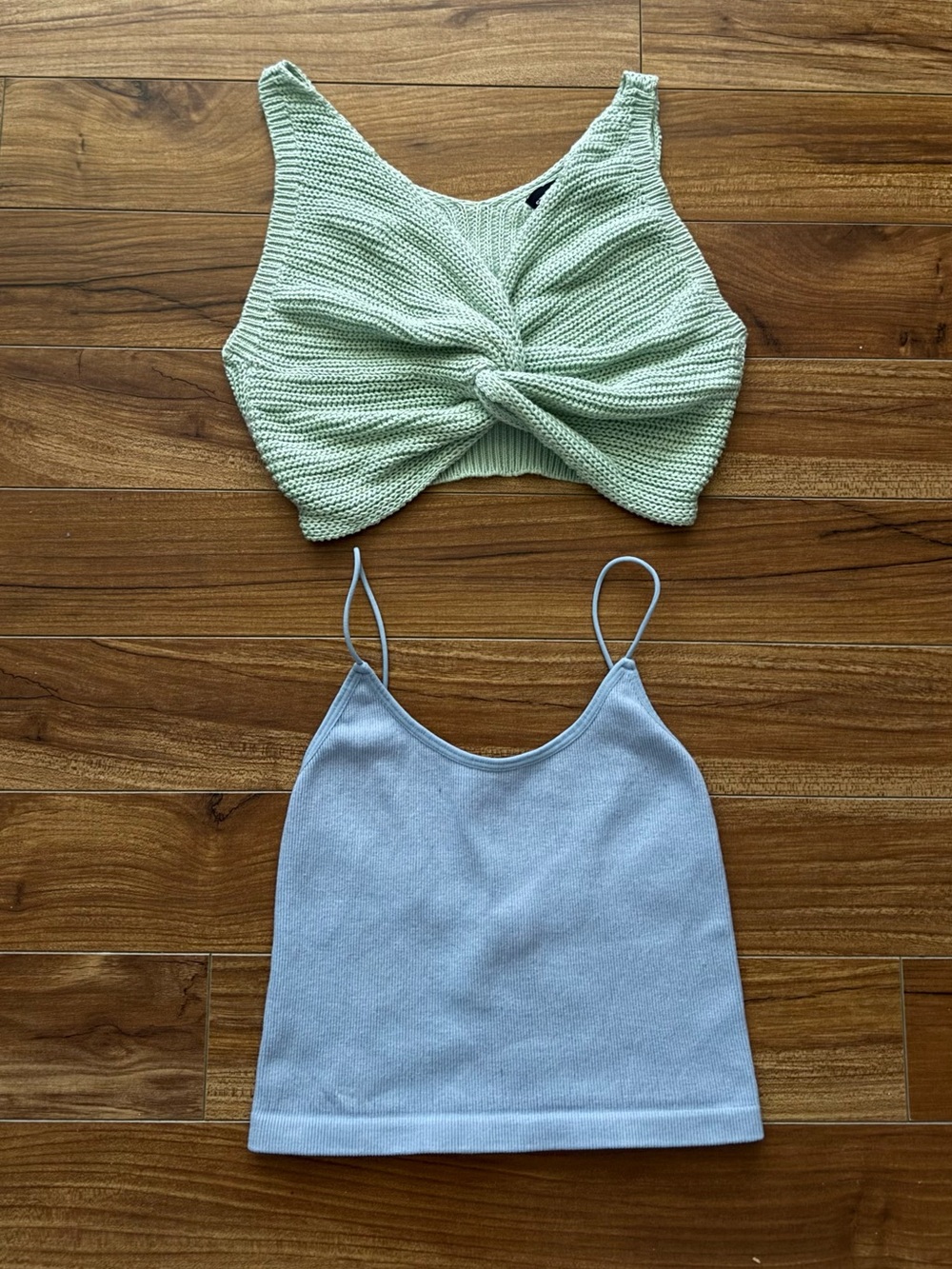 Streetwear Society Pastel Crop Top Bundle Size M Mint Green & Light Blue